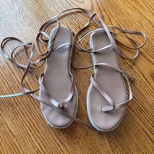 Nine West tie up flat espadrilles.